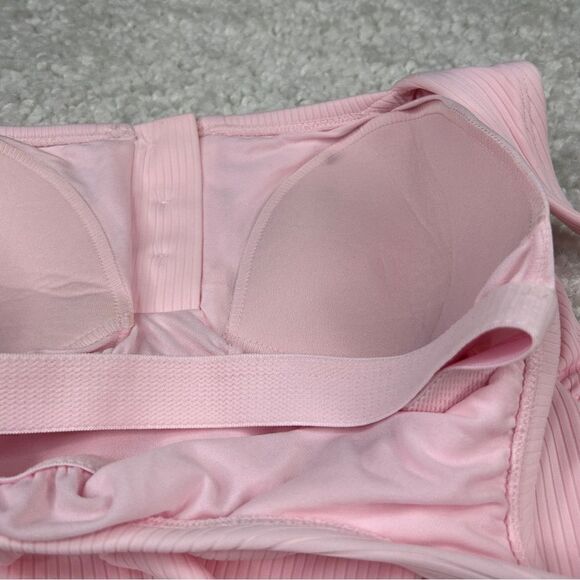 Stoney Clover X Target Pink Ribbed Henley One Piece Swimsuit - Picture 6 of 8